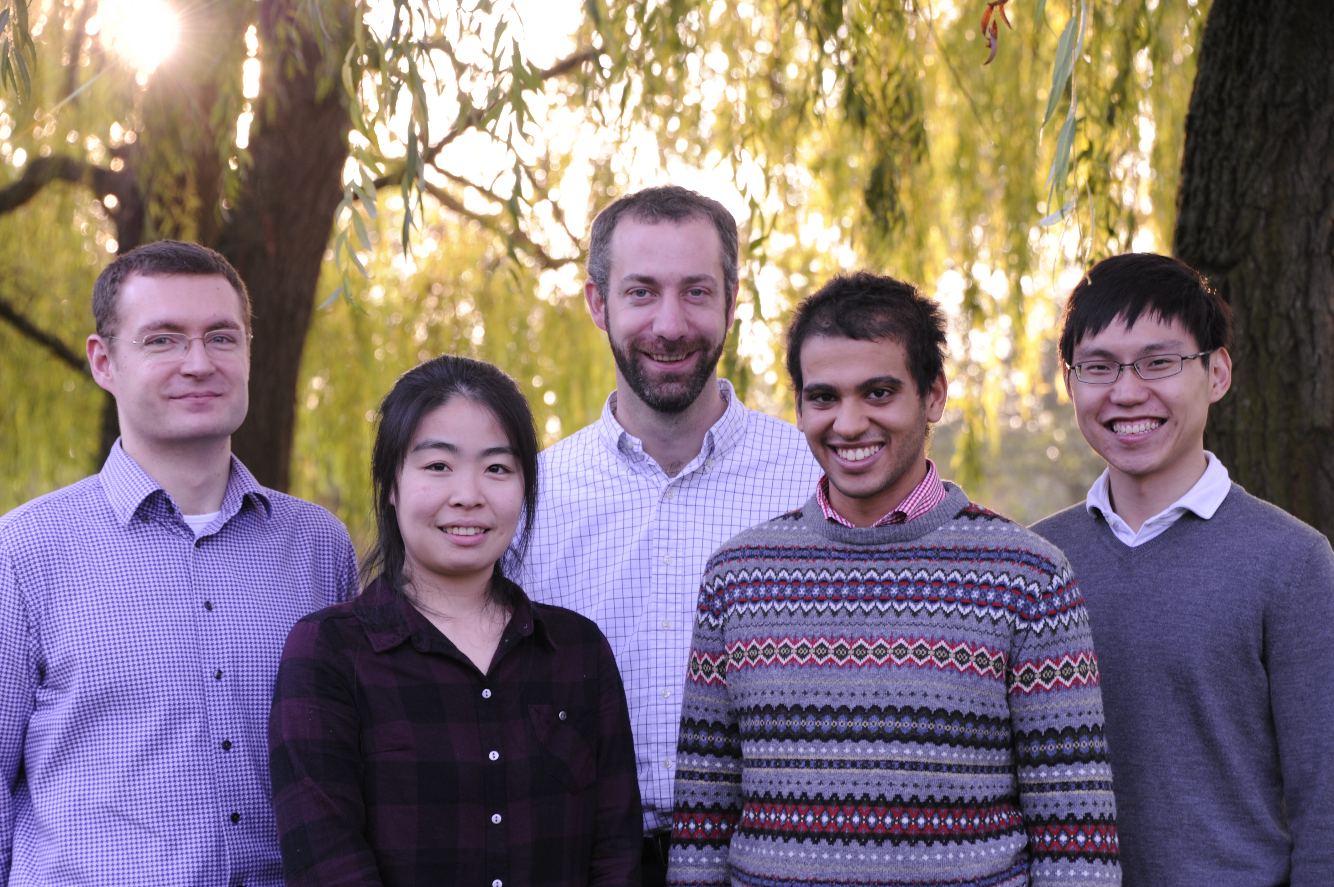 Terahertz Applications Group in 2013: Juraj Sibik, Ke Su, Axel Zeitler, Samy Yassin and Nicholas Tan